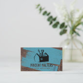 Gereedschapskist reparatie | Schilder roller | Hou Visitekaartje (Staand voorkant)