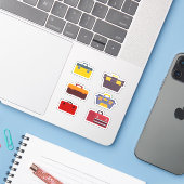 Gereedschapskist Stickers (Laptop met iPhone)