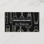 Gereedschapspatroon voor nageltechnici visitekaartje (Voorkant)