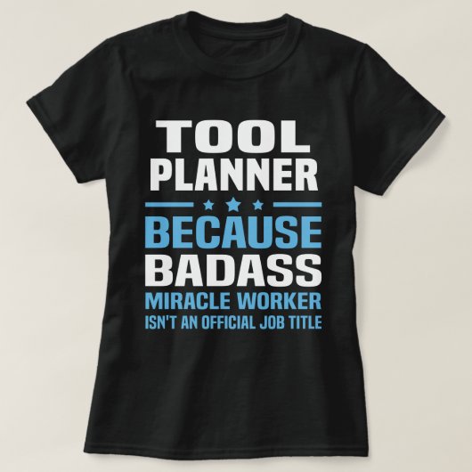 gereedschapsplanner t-shirt (Design voorkant)