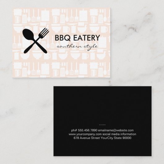 Gereedschapsrestaurant Visitekaartje (Voorkant / Achterkant)