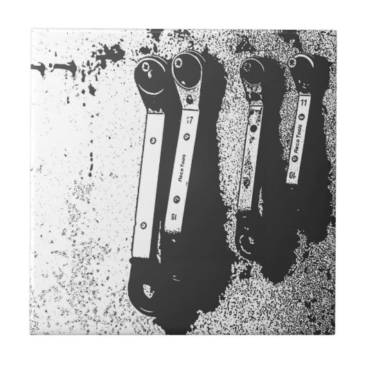 Gereedschapsspanners Mechanisch Industrieel voelen Tegeltje (Voorkant)