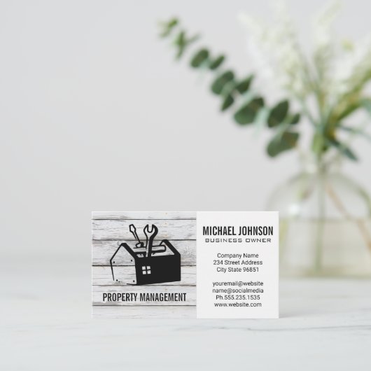 Gereedschapsvak | Hardwarecarpentry Visitekaartje (Staand voorkant)