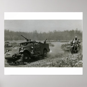 Gereedschapsvoertuig en motorfiets poster