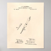 Gereedschapswerkblad 1873 oude kunstpooier poster (Voorkant)