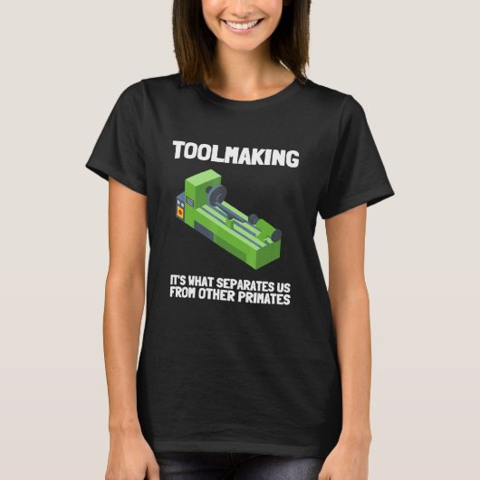 Gereedschapswerker CC-operator en machinist T-shirt (Voorkant)