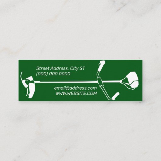 Gereedschapswerktuigen geïnspireerd professioneel mini visitekaartje (Achterkant)