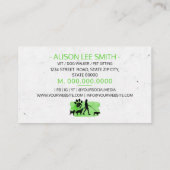 Gerefereerd meisje met een portierwandelaar visitekaartje (Achterkant)