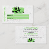 Gerefereerd meisje met een portierwandelaar visitekaartje (Voorkant / Achterkant)