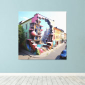 gereflecteerd spectrum canvas afdruk (Insitu (Houten vloer))