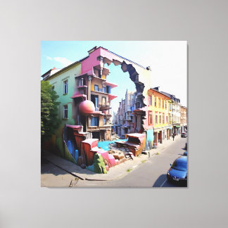 gereflecteerd spectrum canvas afdruk