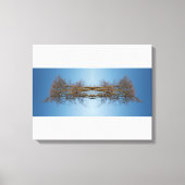 Gereflecteerde bomen canvas afdruk (Voorkant)