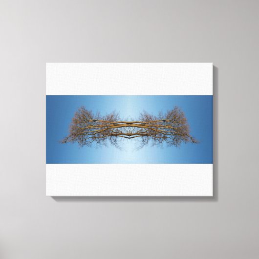 Gereflecteerde bomen canvas afdruk (Voorkant)