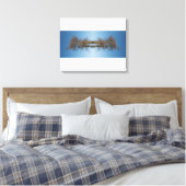 Gereflecteerde bomen canvas afdruk (Insitu (Slaapkamer))