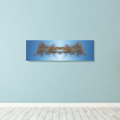 Gereflecteerde bomen canvas afdruk (Insitu (Houten vloer))