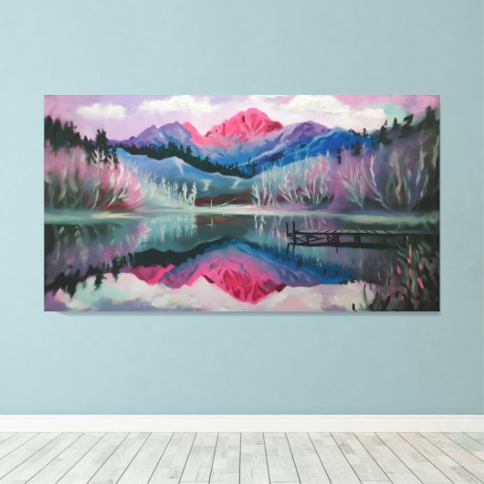 Gereflecteerde dromen canvas afdruk (Insitu (Houten vloer))