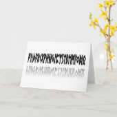 Gereflecteerde runen - Wenskaart Kaart (Gele Bloem)