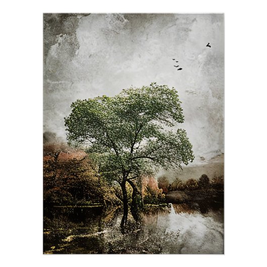 gereflecteerde stilte perfect poster (Voorkant)