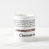 Geregeld (11 oz.) Clarinet mok (Center)