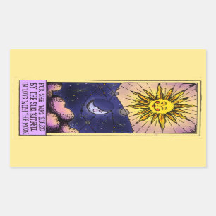 Geregeld door de zon/in liefde met de motorsticker rechthoekige sticker
