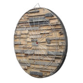 Geregenereerd hout, duurzaam materiaal dartbord (Voorkant Rechts)