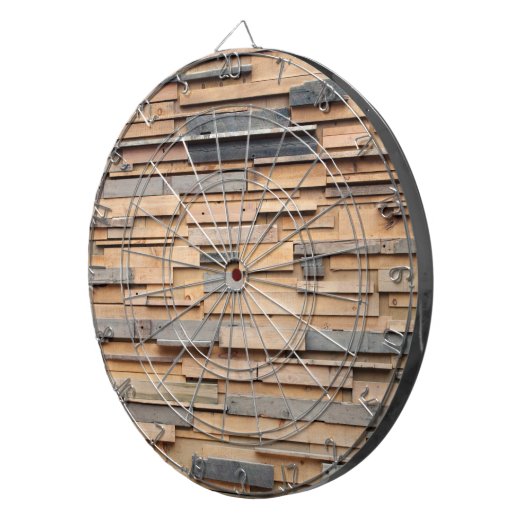 Geregenereerd hout, duurzaam materiaal dartbord (Voorkant Rechts)