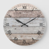 Geregenereerd hout Kijk Trendy Grote Klok (Voorkant)