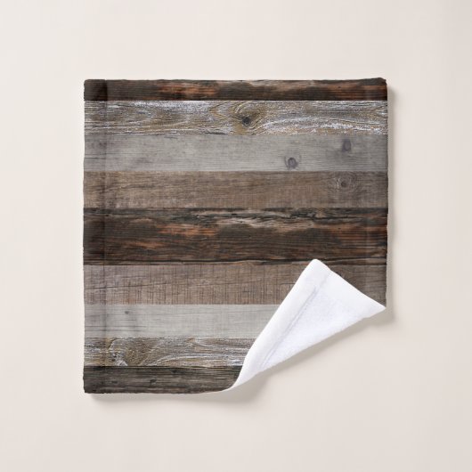 Geregenereerd hout Rustic Barn Board  hout Bad Handdoek (Wasdoekje)