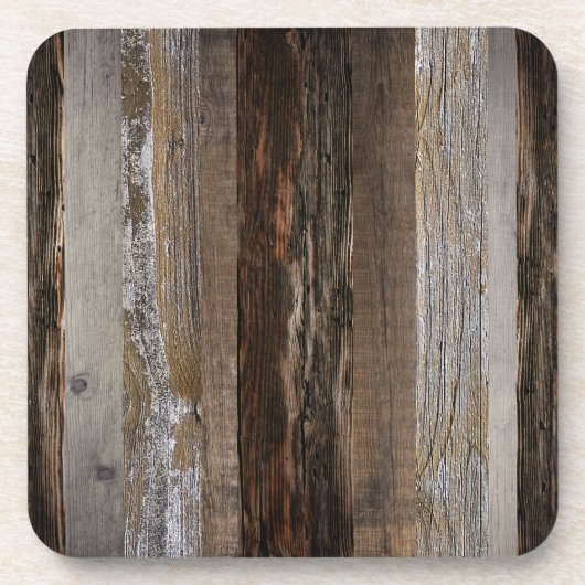 Geregenereerd hout Rustic Barn Board hout Bier Onderzetter (Voorkant)