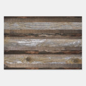 Geregenereerd hout Rustic Barn Board  hout Inpakpapier Vel (Voorkant 3)