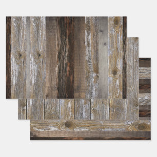 Geregenereerd hout Rustic Barn Board  hout Inpakpapier Vel