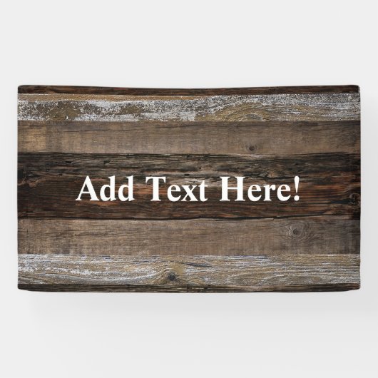 Geregenereerd hout Rustic Barn Board  hout Spandoek (Horizontaal)