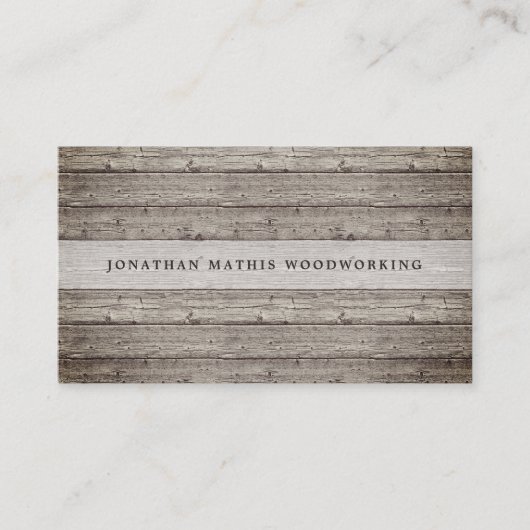  geregenereerd hout visitekaartje (Voorkant)