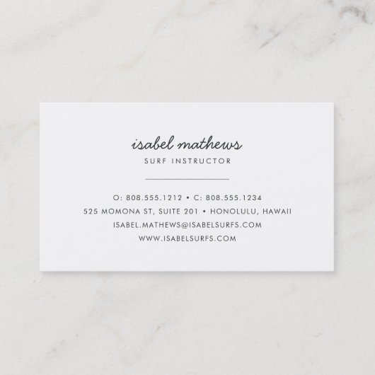  geregenereerd hout visitekaartje (Achterkant)