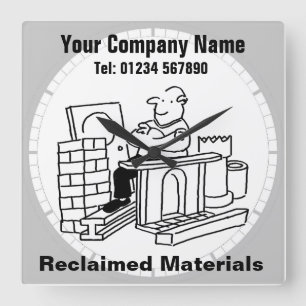 Geregenereerde Materialen Kantoor Vierkante Klok