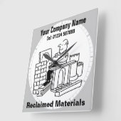 Geregenereerde Materialen Kantoor Vierkante Klok (Hoek)