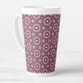 Geregeniseerde Roze Veer Boho  Latte Mok (Linkerhoek)