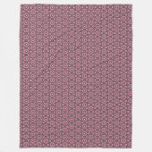 Geregenste Roze Veer Boho  Fleece Deken (Voorkant)