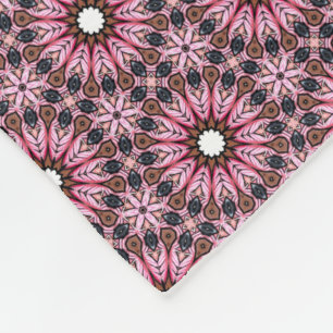 Geregenste Roze Veer Boho Fleece Deken