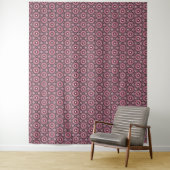 Geregenste Roze Veer Boho Wandkleed (In situ)