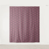 Geregenste Roze Veer Boho Wandkleed (Voorkant)