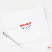 GEREGERDE FIREFIGHTER RONDE STICKER (Envelop)