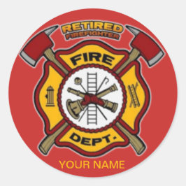 GEREGERDE FIREFIGHTER RONDE STICKER