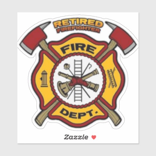 GEREGERDE FIREFIGHTER STICKER (Vel)