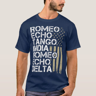 GEREGERDE militaire Mannen Vrouwen fonetisch alfab T-shirt