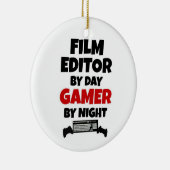 Geregisseerd door: Day Gamer by Night Keramisch Ornament (Rechts)
