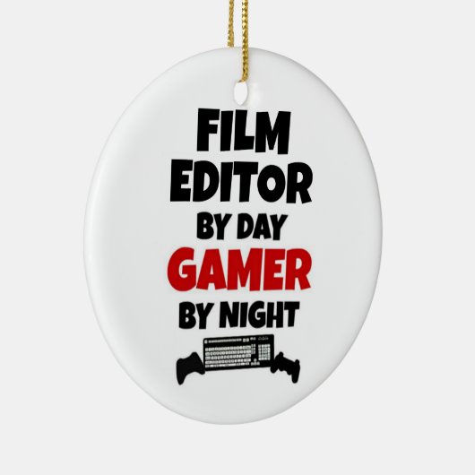 Geregisseerd door: Day Gamer by Night Keramisch Ornament (Rechts)