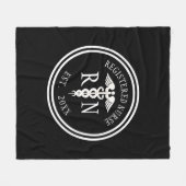 Geregistreerd Afstuderen Nurse RN Caduceus Jaar Fleece Deken (Voorkant (Horizontaal))