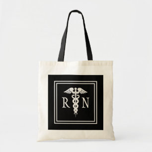 Geregistreerd budget van de Elegant White Caduceus Tote Bag