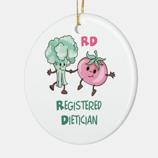 Geregistreerd diëticien keramisch ornament (Links)